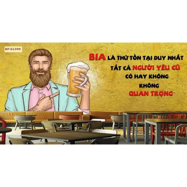 Hình ảnh tranh dán tường quán Bia quán nhậu đẹp 2